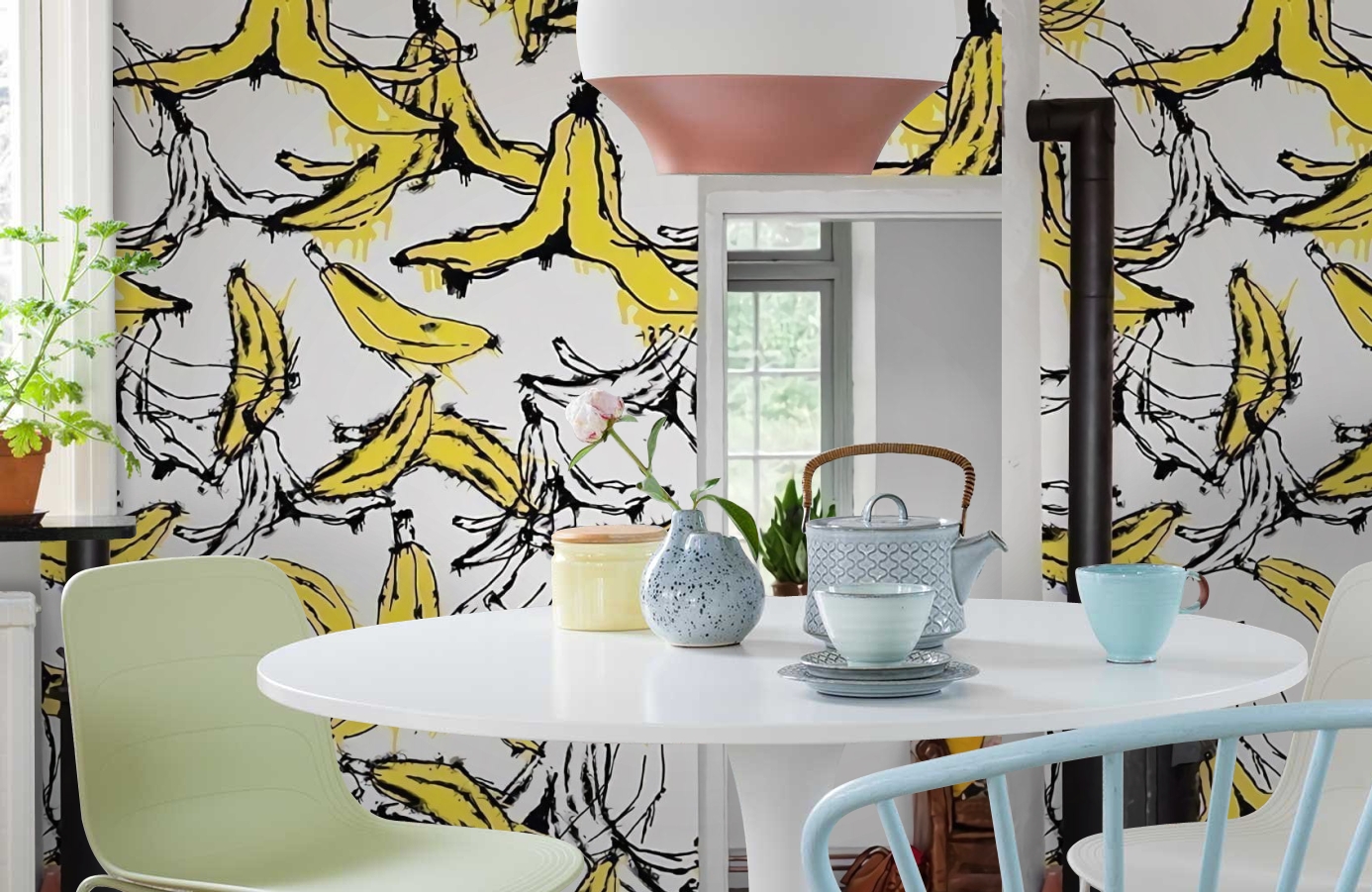 Обои P201201-6 фото в интерьере кухни