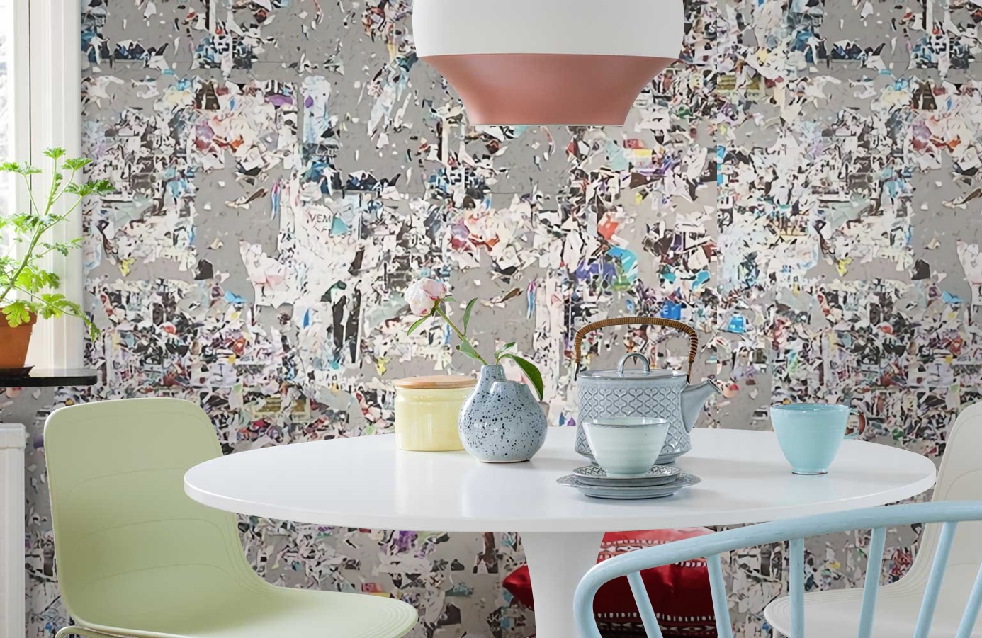 Обои P201601-6 фото в интерьере кухни