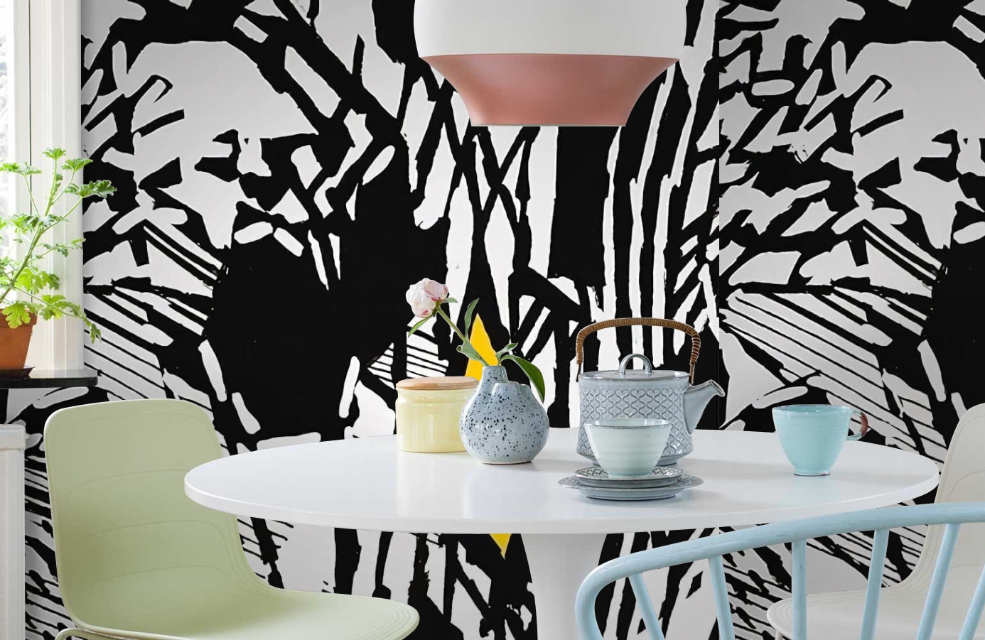 Обои P201901-6 фото в интерьере кухни