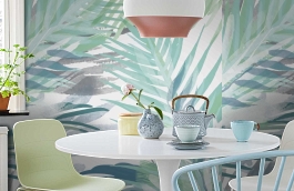 Обои 100853 фото в интерьере кухни превью