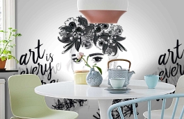 Обои 100860 фото в интерьере кухни превью