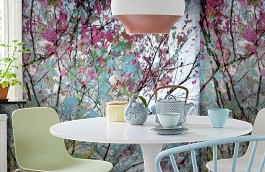 Обои 100983 фото в интерьере кухни превью