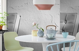 Обои 4007-10 фото в интерьере кухни превью