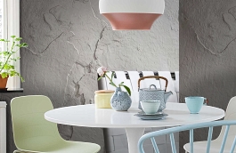 Обои 4007-65 фото в интерьере кухни превью