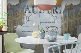 Обои F15.0027.A01 MANHATTAN.33 фото в интерьере кухни превью