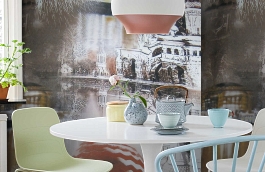 Обои F15.0032.A01 HOTELS A-01 фото в интерьере кухни превью