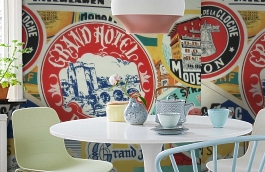 Обои F25.0001.A01 STAMPS A-01 фото в интерьере кухни превью