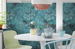 Обои MRV-03-6 фото в интерьере кухни превью