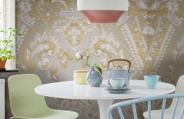 Обои KT-7642-8006 фото в интерьере кухни превью