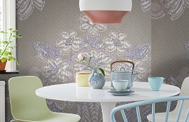 Обои KT-8641-8008 фото в интерьере кухни превью