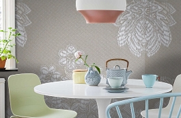 Обои KT-8642-8001 фото в интерьере кухни превью