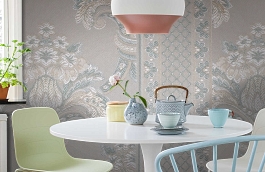 Обои KT-8642-8004 фото в интерьере кухни превью