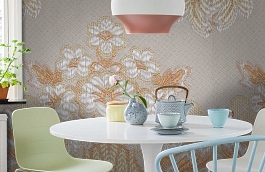 Обои KT-8642-8005 фото в интерьере кухни превью