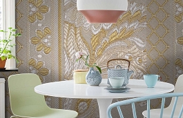 Обои KT-8642-8006 фото в интерьере кухни превью