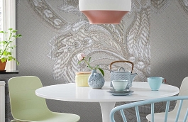 Обои KT-8642-8007 фото в интерьере кухни превью