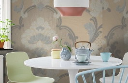 Обои 305-81 фото в интерьере кухни превью