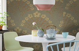 Обои 311-87 фото в интерьере кухни превью