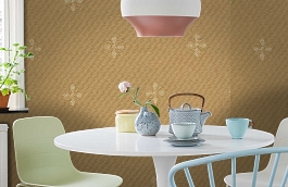 Обои 313-86 фото в интерьере кухни превью