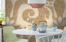 Обои M8400-7025 фото в интерьере кухни превью