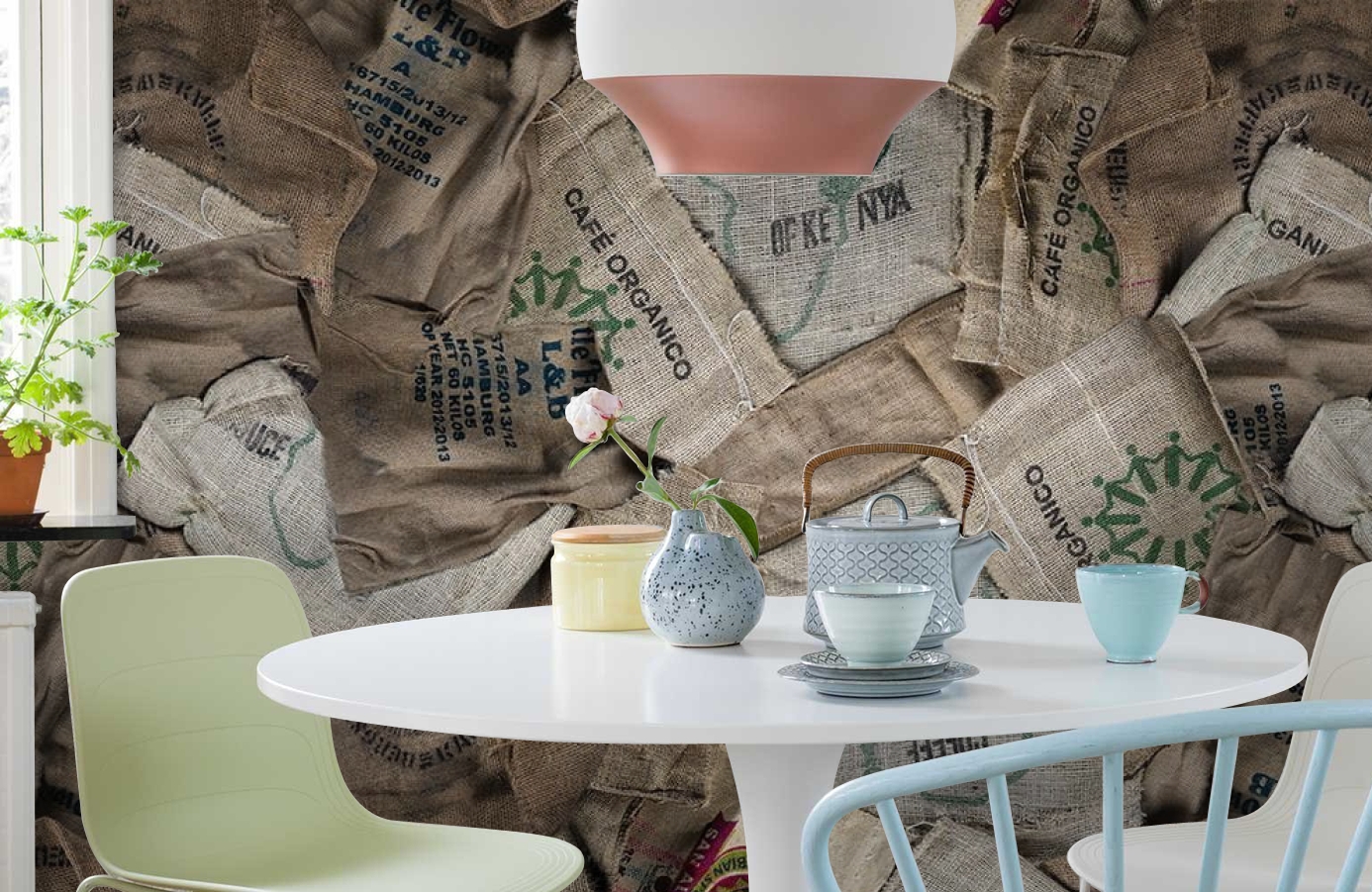 Обои P192701-7 фото в интерьере кухни