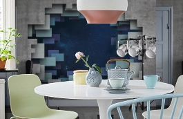 Обои P200802-7 фото в интерьере кухни превью