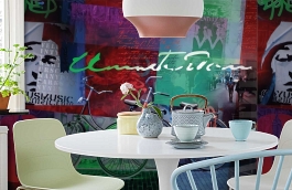 Обои 1417 lev5 807 фото в интерьере кухни превью