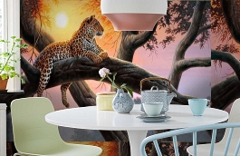 Обои 1451 lev5 407 фото в интерьере кухни превью