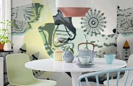 Обои 1469 lev5 807 фото в интерьере кухни превью