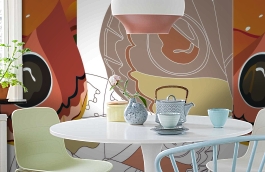 Обои 1473 lev5 807 фото в интерьере кухни превью