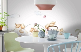 Обои 3400072 фото в интерьере кухни превью