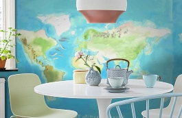 Обои 6100066 фото в интерьере кухни превью