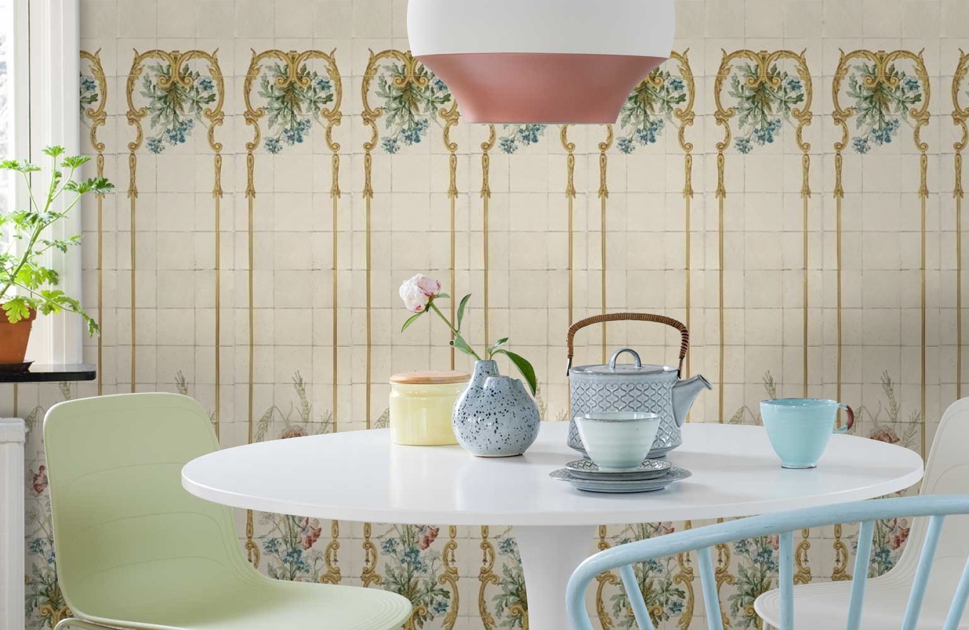 Обои E030201-8 фото в интерьере кухни