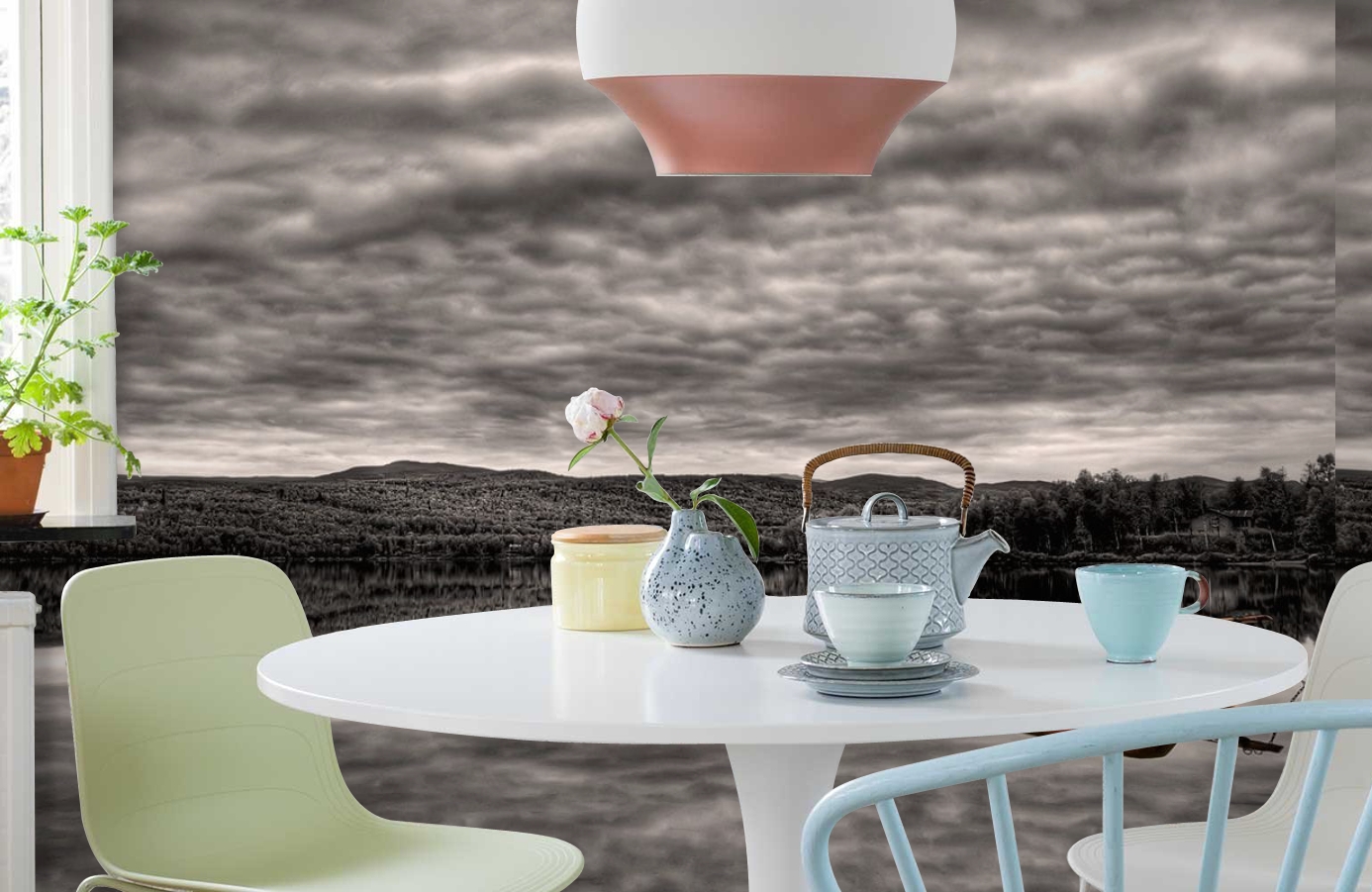 Обои P020201-8 фото в интерьере кухни