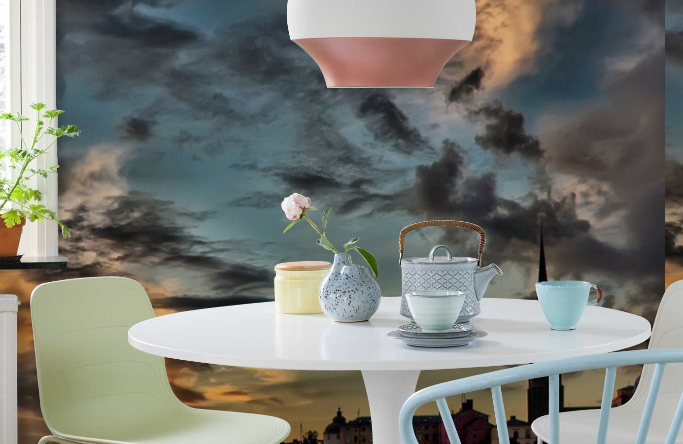 Обои P020701-8 фото в интерьере кухни