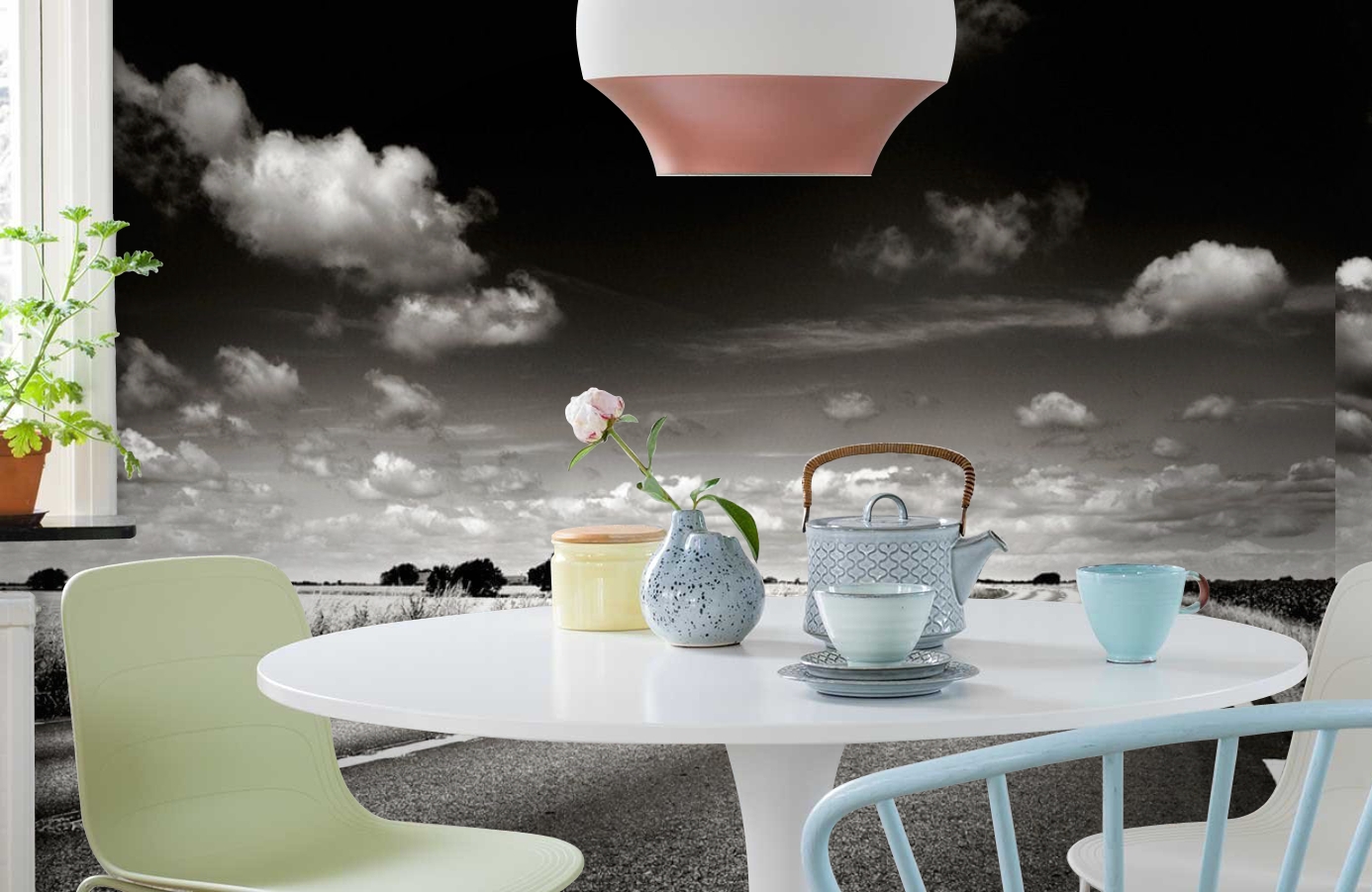 Обои P021001-8 фото в интерьере кухни