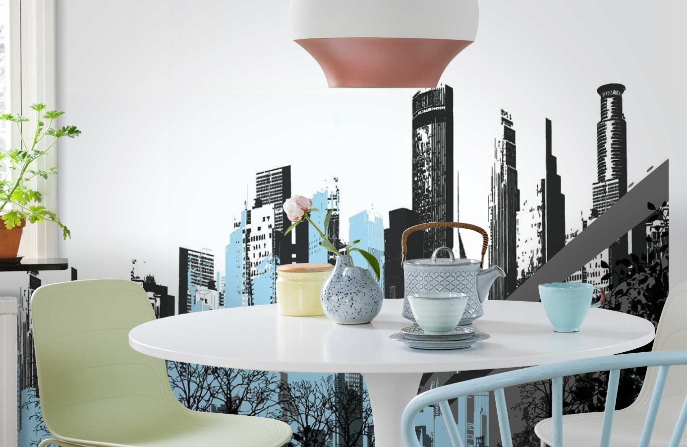 Обои P030701-8 фото в интерьере кухни