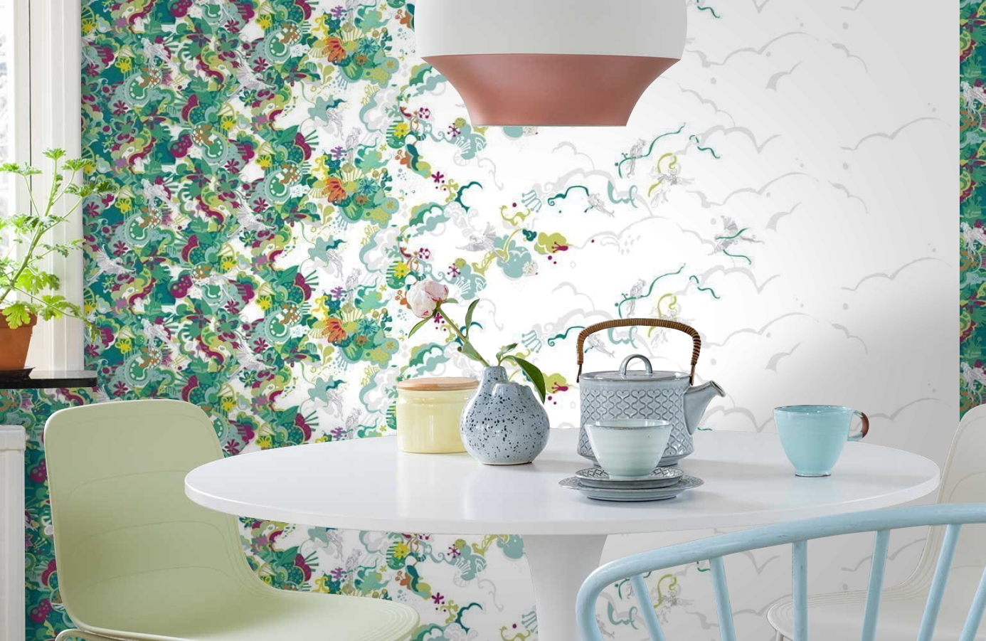 Обои P032301-8 фото в интерьере кухни