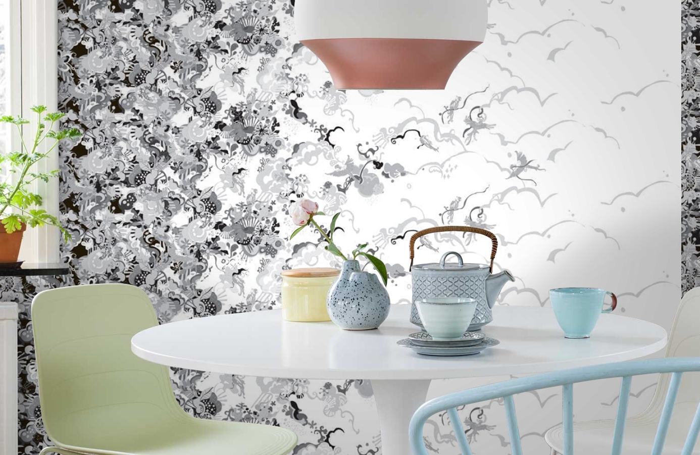 Обои P032303-8 фото в интерьере кухни