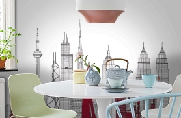 Обои P112001-8 фото в интерьере кухни превью