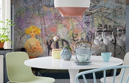 Обои P201801-8 фото в интерьере кухни превью