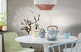 Обои 1493-1 lev5 808 фото в интерьере кухни превью