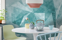 Обои 4500125 фото в интерьере кухни превью