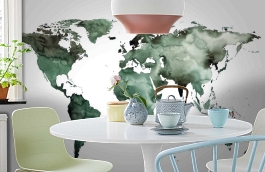 Обои 100556 фото в интерьере кухни превью