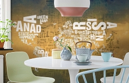 Обои 101027 фото в интерьере кухни превью