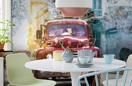 Обои 101041 фото в интерьере кухни превью