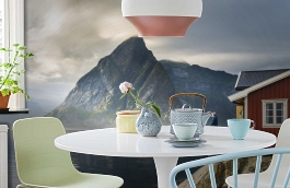 Обои 101119 фото в интерьере кухни превью