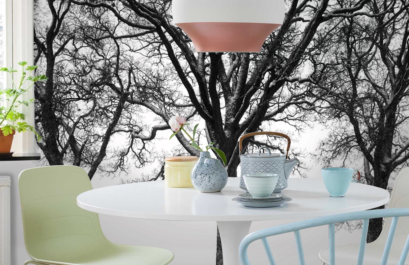 Обои P020501-9 фото в интерьере кухни