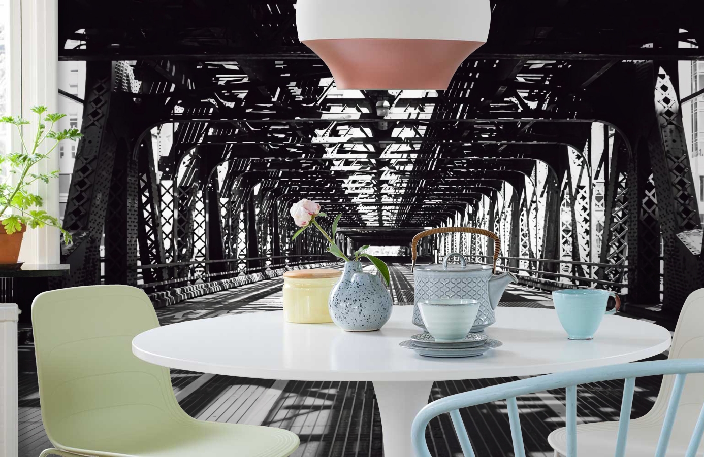 Обои P020901-9 фото в интерьере кухни