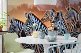 Обои 1449 lev5 809 фото в интерьере кухни превью