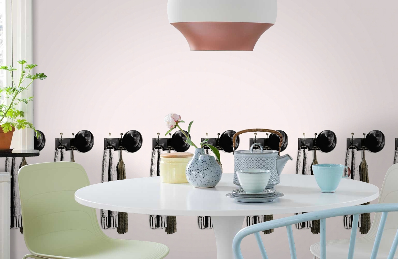 Обои DM227-1 фото в интерьере кухни